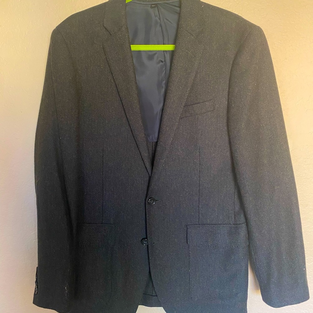 J.Crew Ludlow English Wool Blend Suit - Green & Bown Jacket, Brown Pants